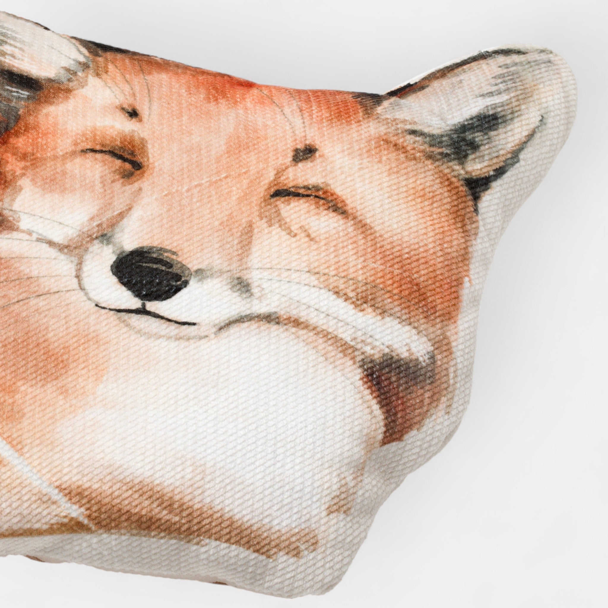 Coussin enfant renard en velours – vue 2