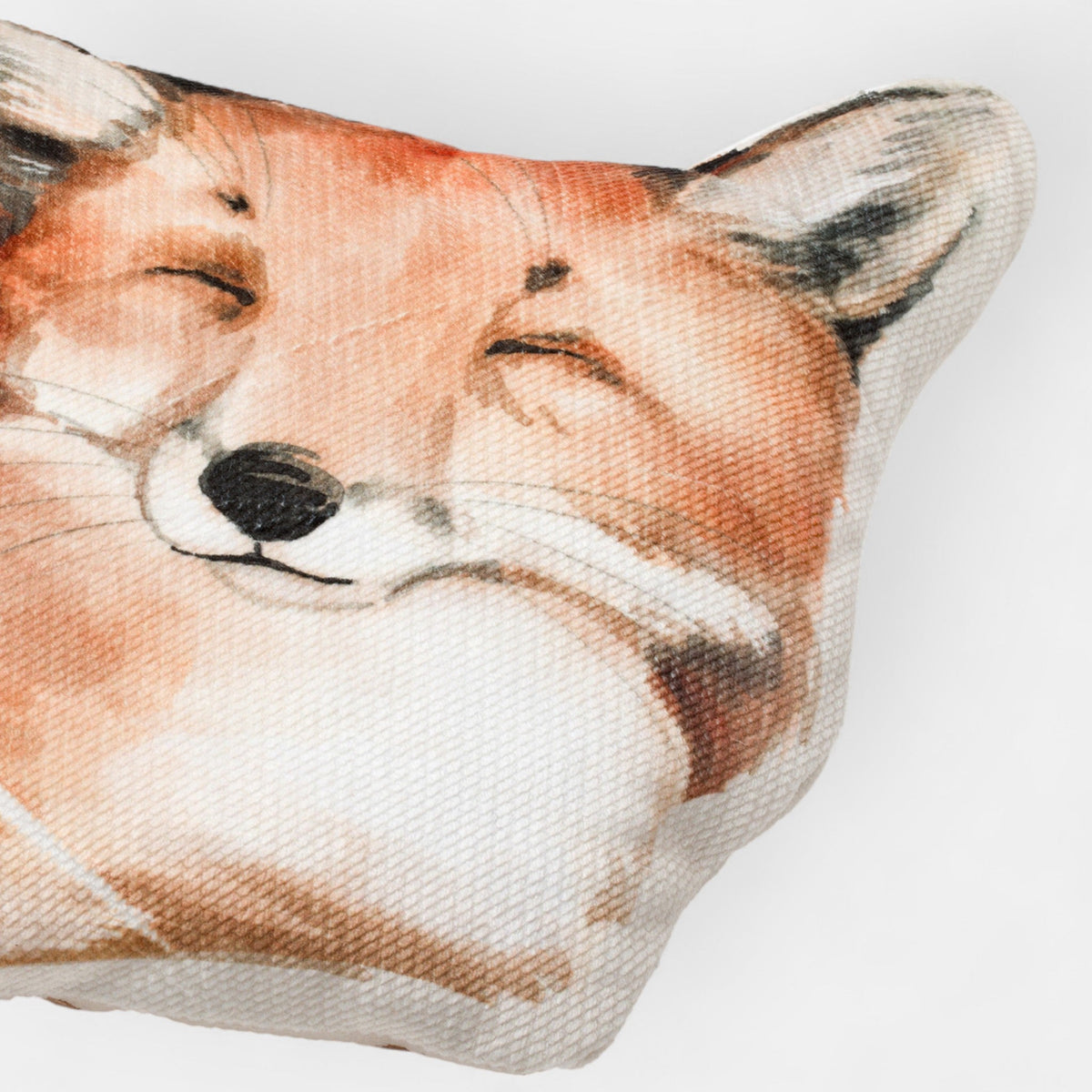 Coussin enfant renard en velours – vue 2