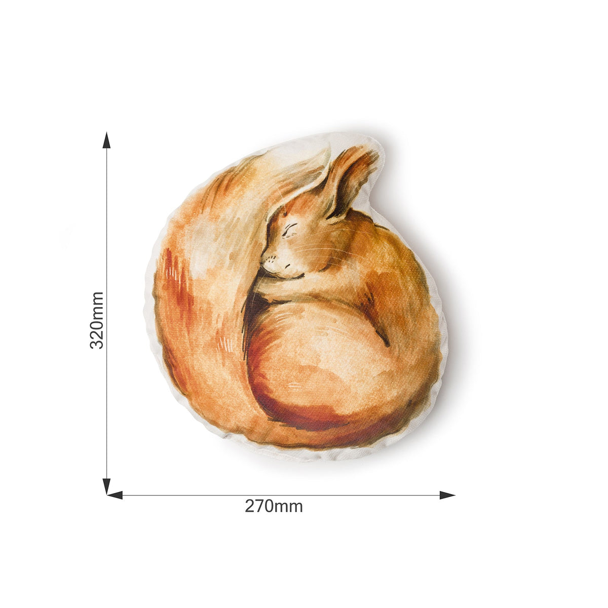 Coussin enfant écureuil en velours – vue 3