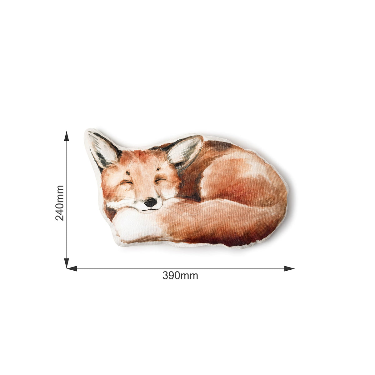 Coussin enfant renard en velours – vue 3