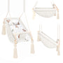 Hamac bébé suspendu en velours beige
