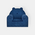 Fauteuil bébé ourson en velours bleu foncé, avec prénom brodé (broderie en option)