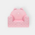 Fauteuil bébé ourson en velours rose, avec prénom brodé (broderie en option)