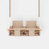 Balançoire double jumeaux imperméable beige