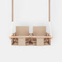 Balançoire double jumeaux imperméable beige