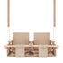 Balançoire double jumeaux imperméable beige – vue 3