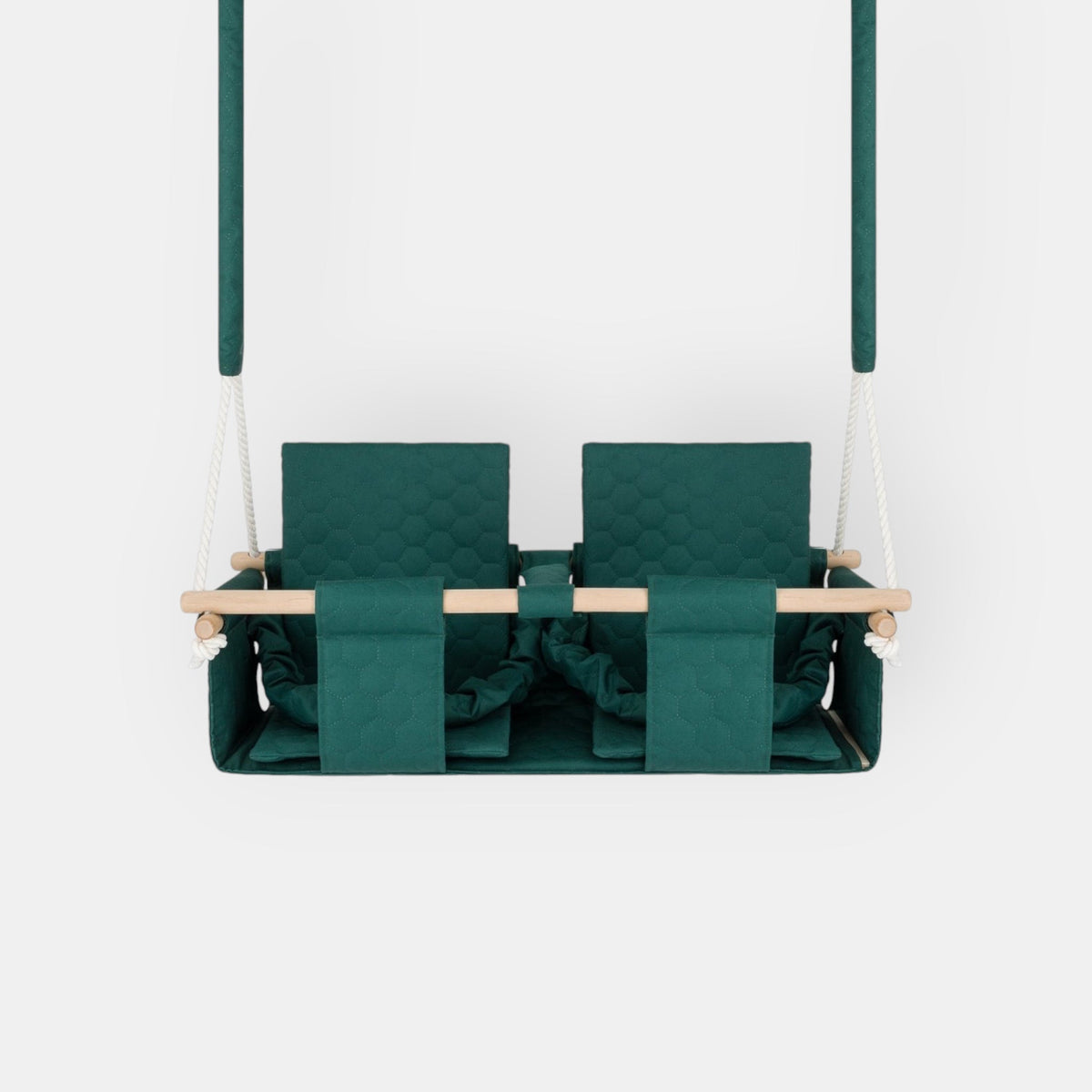 Balançoire double jumeaux imperméable vert foncé