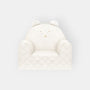 Fauteuil Enfant Ours Velours Beige avec Poches Rangement