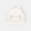 Fauteuil Enfant Ours Velours Beige avec Poches Rangement