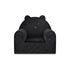 Fauteuil bébé ourson en velours noir, vue d'ensemble au motif ourson