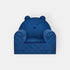 Fauteuil Enfant Ours Velours Bleu Foncé avec Poches Rangement
