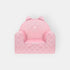 Fauteuil Enfant Ours Velours Rose avec Poches Rangement