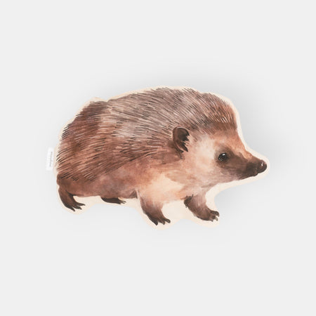 Coussin Enfant Fait Main Hérisson, Collection Animaux Forêt Velours