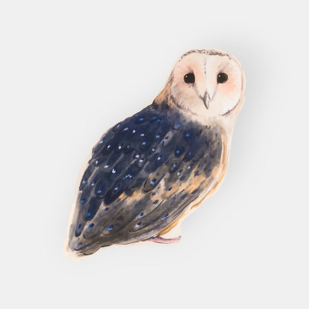 Coussin Enfant Fait Main Chouette, Collection Animaux Forêt Velours