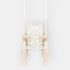 Balançoire bébé intérieur en velours beige avec harnais
