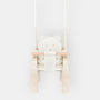 Balançoire bébé intérieur en velours beige avec harnais