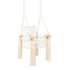 Balançoire bébé intérieur en velours beige avec harnais – vue 2