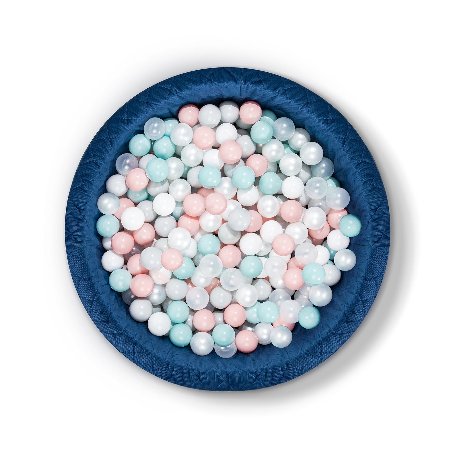 Piscine à Balles Bleu Marine avec 300 Balles Pastel pour Éveil Sensoriel