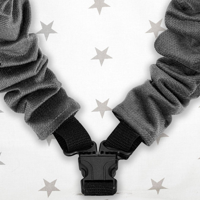 Hamac Bébé Nouveau-né 3-en-1 Velours Gris Foncé avec Sangles Sécurité Personnalisable