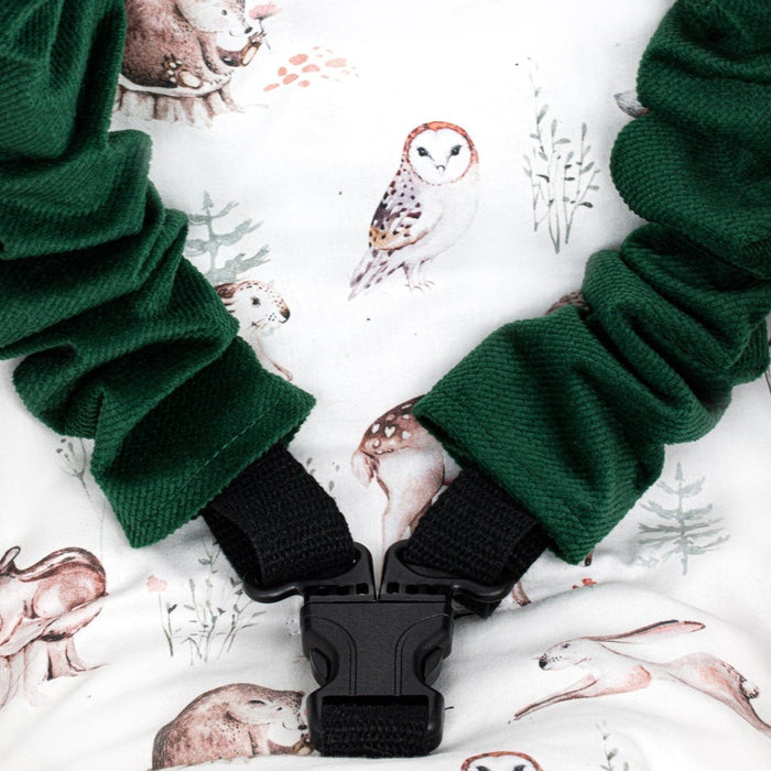 Hamac Bébé Nouveau-né 3-en-1 Velours Vert avec Sangles Sécurité Personnalisable