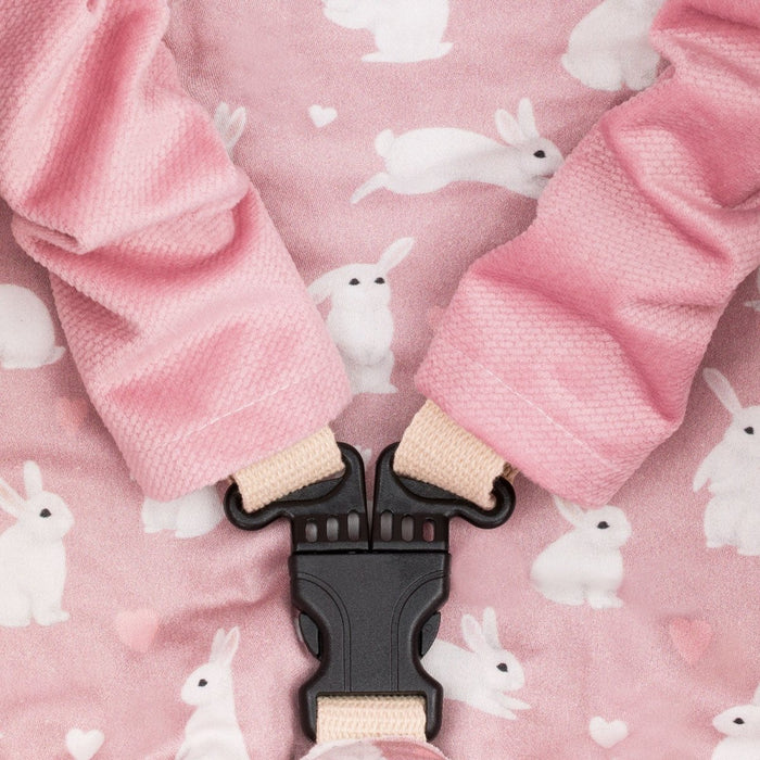 Hamac Bébé Nouveau-né 3-en-1 Velours Rose avec Sangles Sécurité Personnalisable