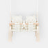 Balançoire double jumeaux en velours beige
