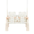 Balançoire double jumeaux en velours beige – vue 4