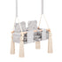 Balançoire double jumeaux en velours gris clair – vue 2