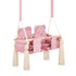 Balançoire double jumeaux en velours rose – vue 2
