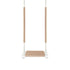 Balançoire enfant planche bois imperméable beige, vue de face : planche en bois et coussin imperméable