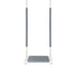 Balançoire enfant planche bois imperméable gris clair, vue de face : planche en bois et coussin imperméable