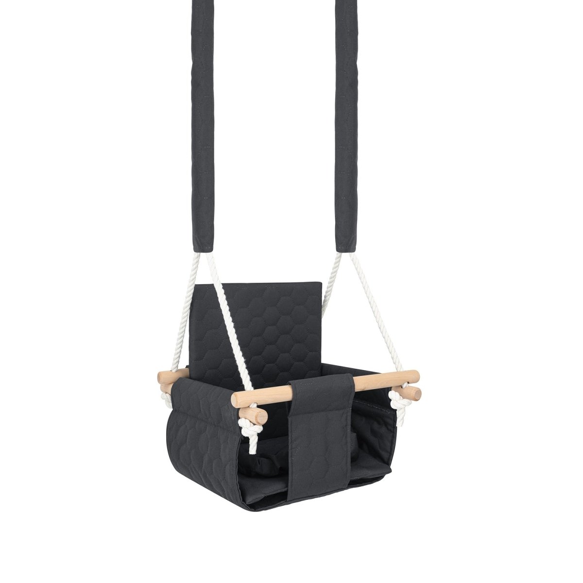 Balançoire bébé imperméable intérieur et extérieur gris foncé – vue 2