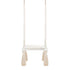 Balançoire enfant planche bois et velours beige – vue 3
