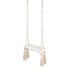 Balançoire enfant planche bois et velours beige – vue 2