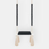 Balançoire pour Enfants Intérieur Noir Planche Bois Velours Style Scandinave