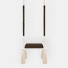 Balançoire pour Enfants Intérieur Marron Planche Bois Velours Style Scandinave