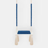 Balançoire pour Enfants Intérieur Bleu Foncé Planche Bois Velours Style Scandinave