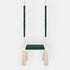 Balançoire enfant planche bois et velours vert