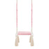 Balançoire enfant planche bois et velours rose – vue 3
