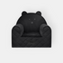 Fauteuil bébé ourson en velours noir, avec prénom brodé (broderie en option)