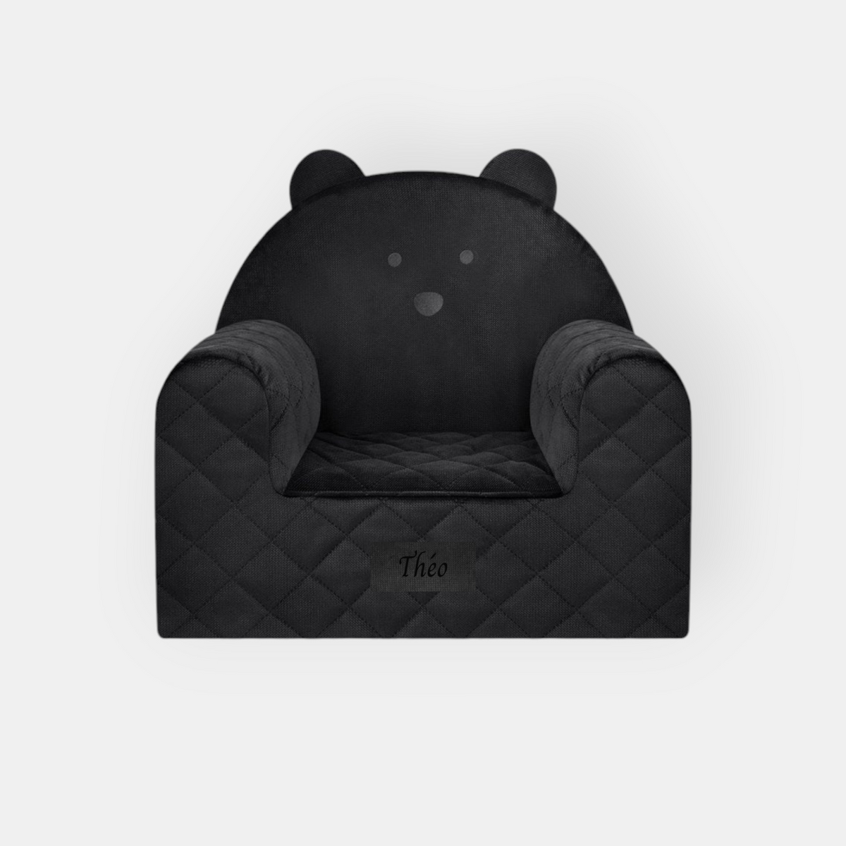 Fauteuil bébé et enfant ourson en velours noir