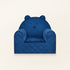 Fauteuil bébé ourson en velours bleu foncé, vue de face