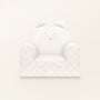 Fauteuil bébé ourson en velours beige, vue de face