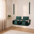 Balançoire double jumeaux imperméable vert foncé, dans une chambre d'enfant lumineuse de style scandinave