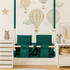 Balançoire double jumeaux imperméable vert foncé – vue 5