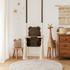 Balançoire bébé intérieur en velours marron avec harnais – vue 5