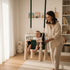 Balançoire bébé intérieur en velours vert avec harnais – vue 6
