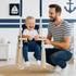Balançoire bébé intérieur en velours bleu foncé avec harnais – vue 8
